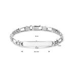 Marcello – Graveerarmband Figaro – 925 Zilver Afmeting