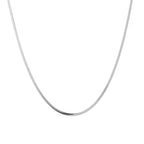 Ophelia - Flat Snake Ketting Zilver - Stainless Steel