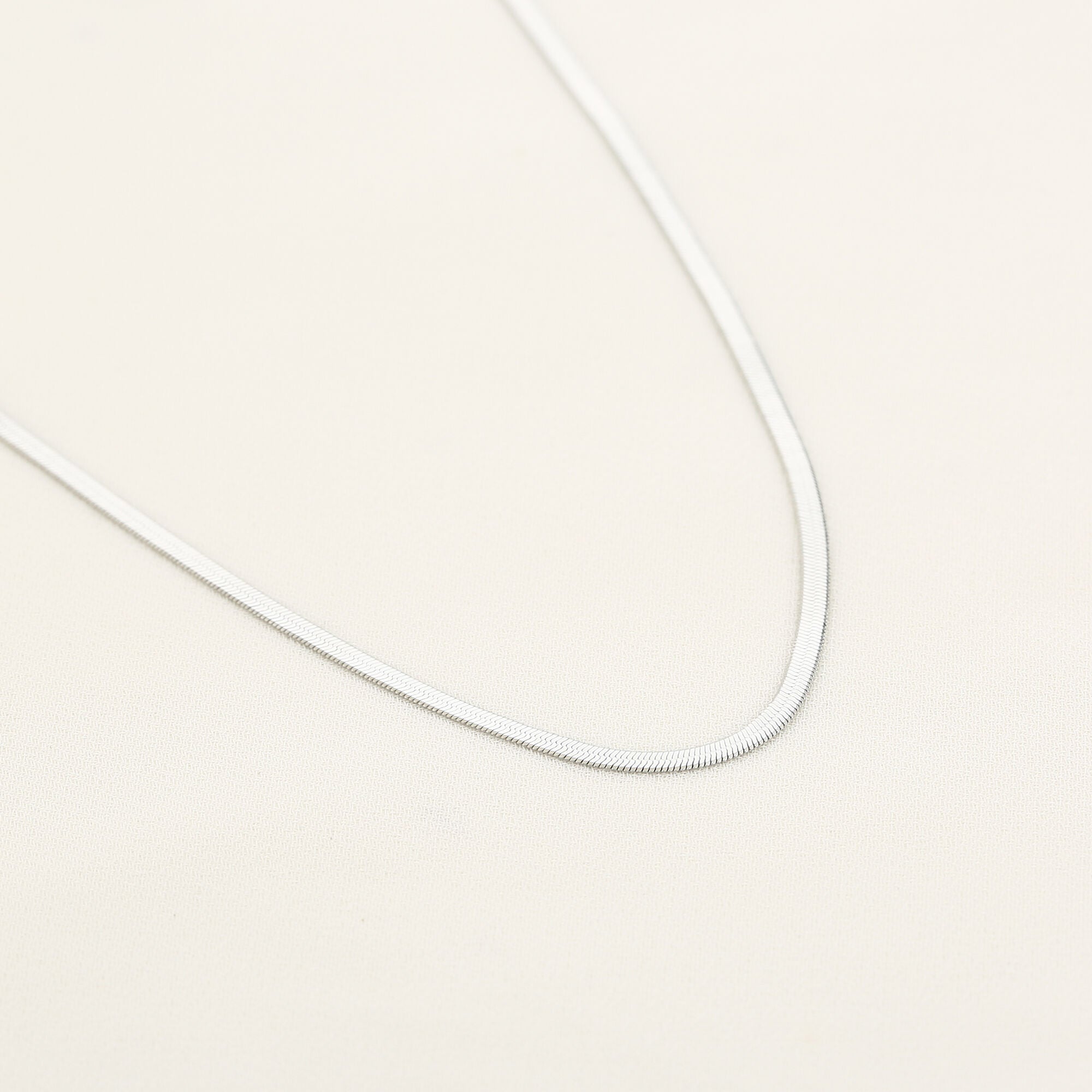 Ophelia - Flat Snake Ketting Zilver - Stainless Steel 2