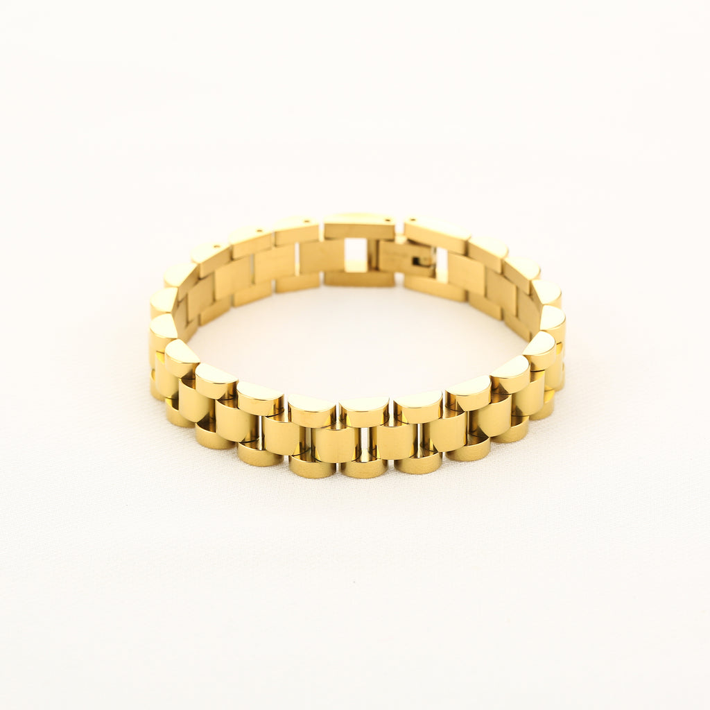 Royale - Gouden Rolex Schakel Armband - Stainless Steel 2