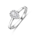 Saphira – Peer Ring – 925 Zilver Zirkonia