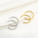 Serafina - Schakel Oorbellen Goud en Zilver - Stainless Steel