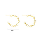 Serafina - Schakel Oorbellen afmeting - Stainless Steel