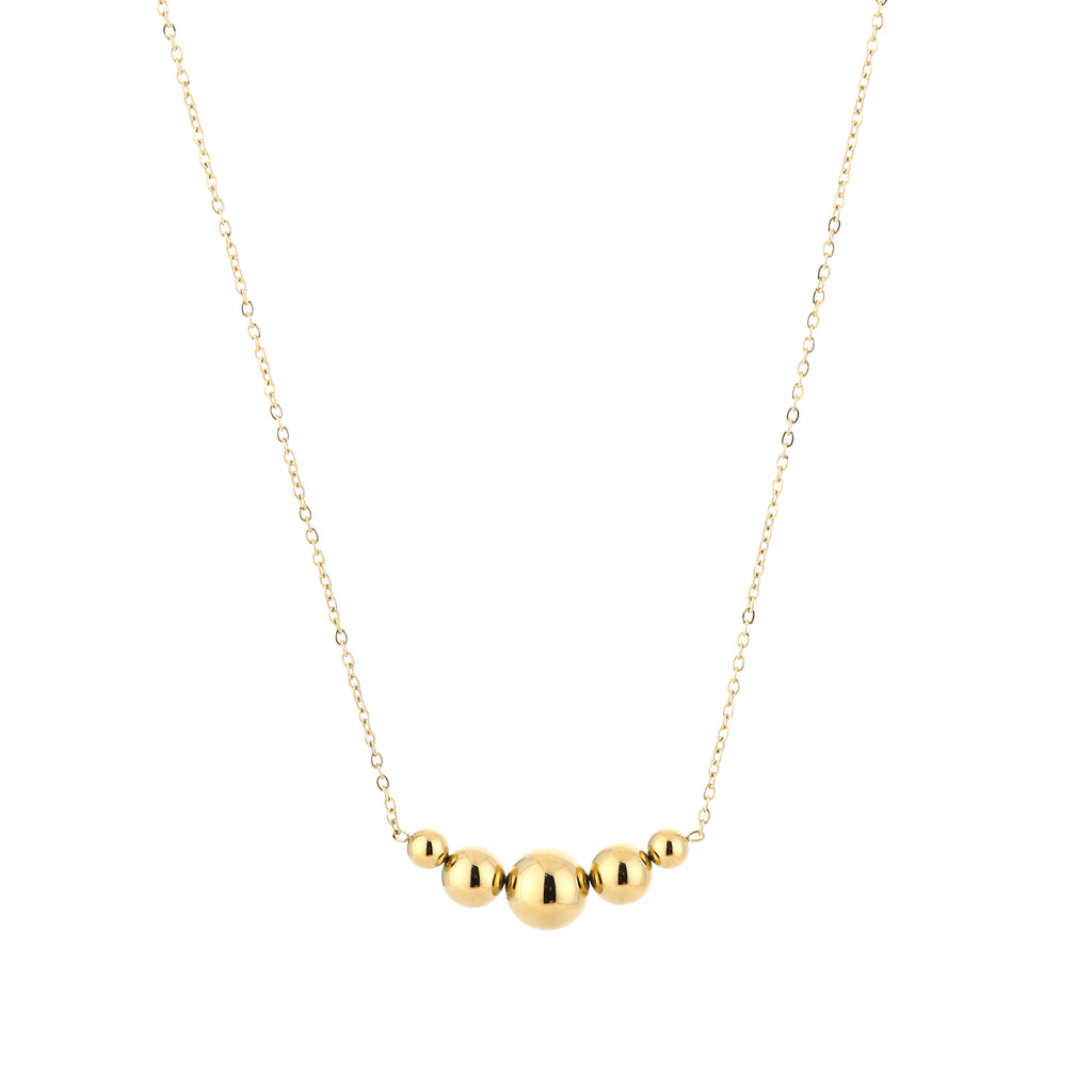 Seraphina - Kralen Ketting Goud - Stainless Steel