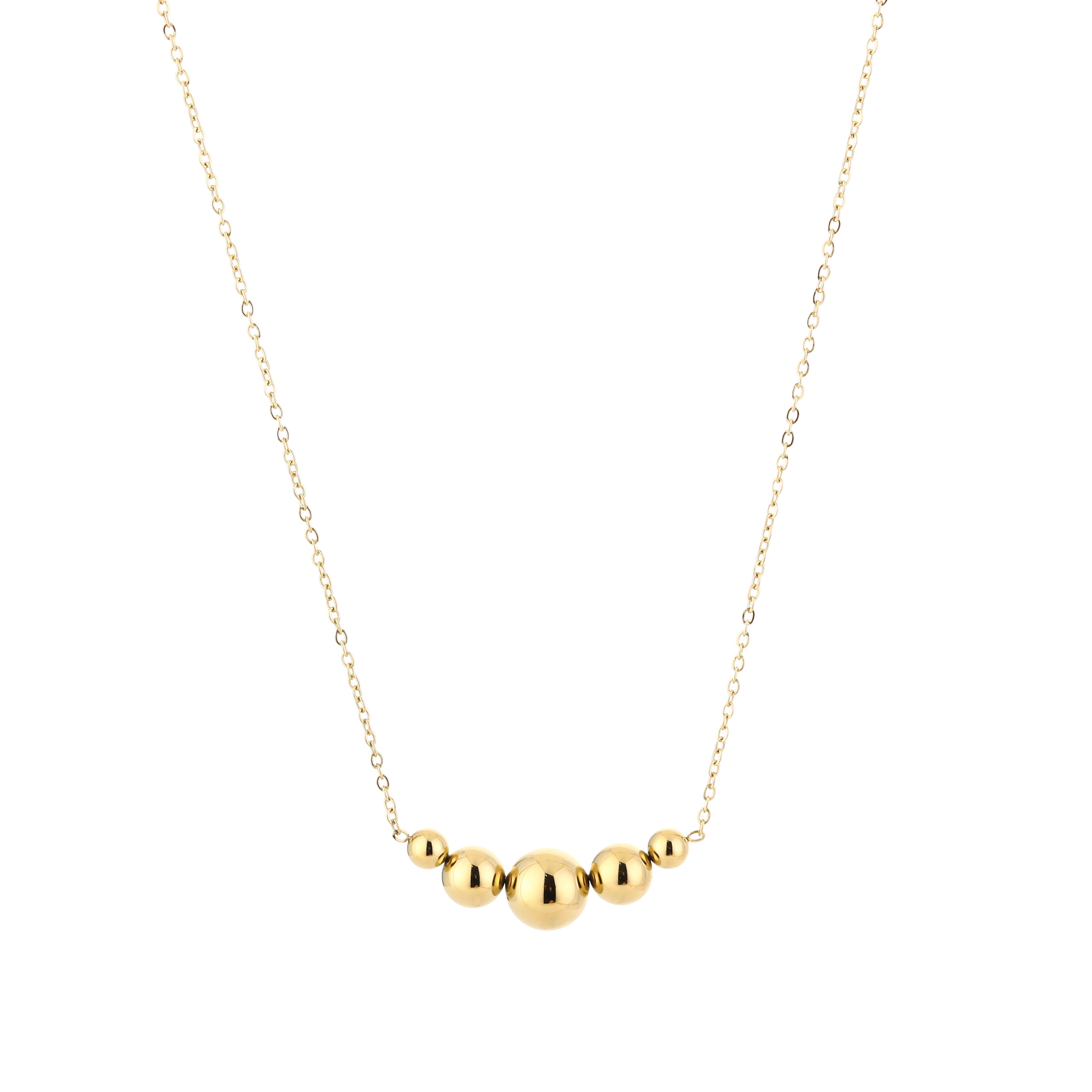 Seraphina - Kralen Ketting Goud - Stainless Steel