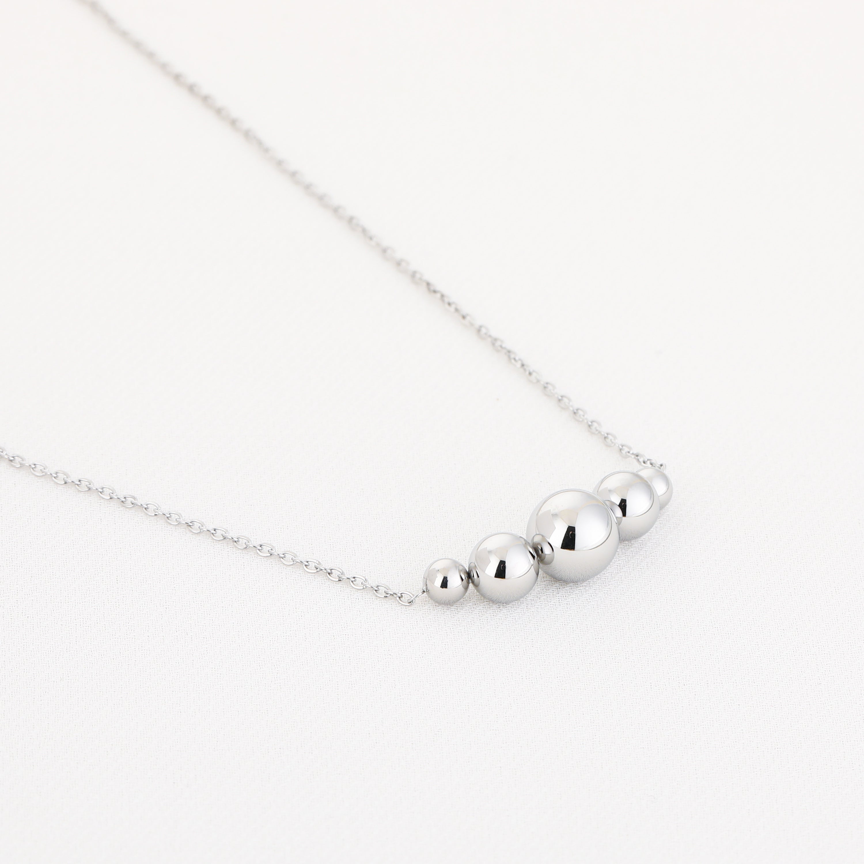 Seraphina - Kralen Ketting Zilver - Stainless Steel 2