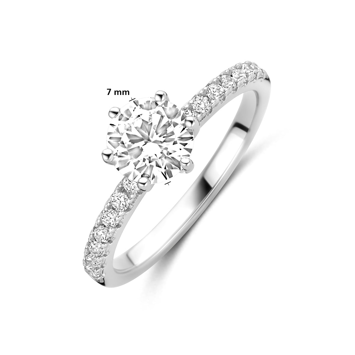 Seraphine – Solitair Ring Zirkonia – 925 Zilver Afmeting
