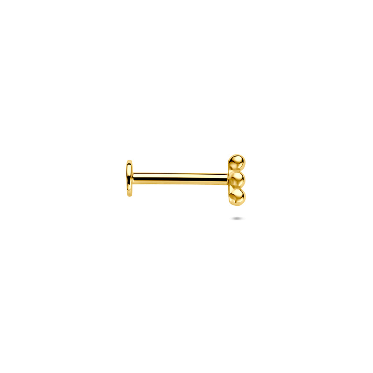 Serenella - Gouden Piercing 14K Geelgoud - Helix Tragus Piercing Zijkant