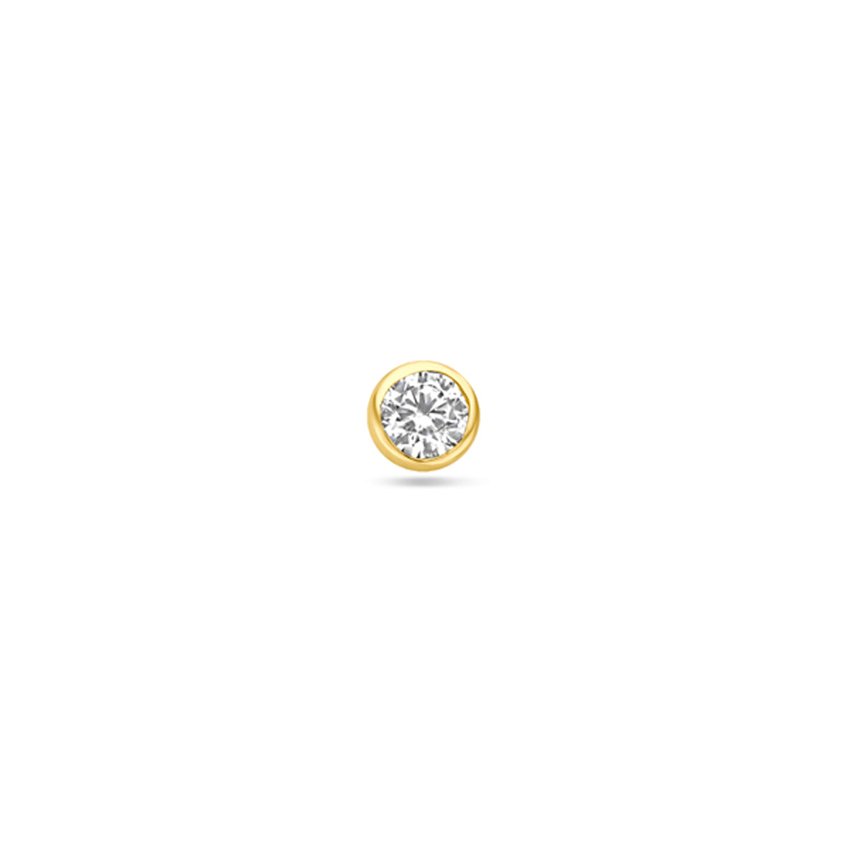 Stellara - Helix Oorbel Zirkonia Piercing Flat Back 14K Geelgoud