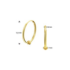 Stellina - Gouden Bolletjes Oorringen 14K Geelgoud - Dames Afmeting