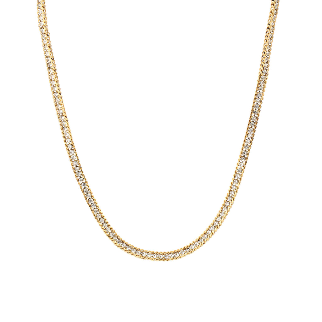 Valentina -  Schakel Tennis Ketting Zirkonia - Stainless Steel