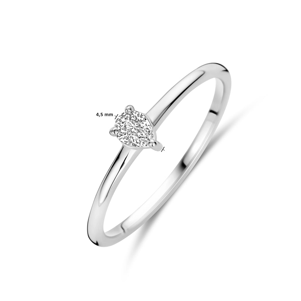 Valora – Peer Ring Zirkonia – 925 Zilver Afmeting