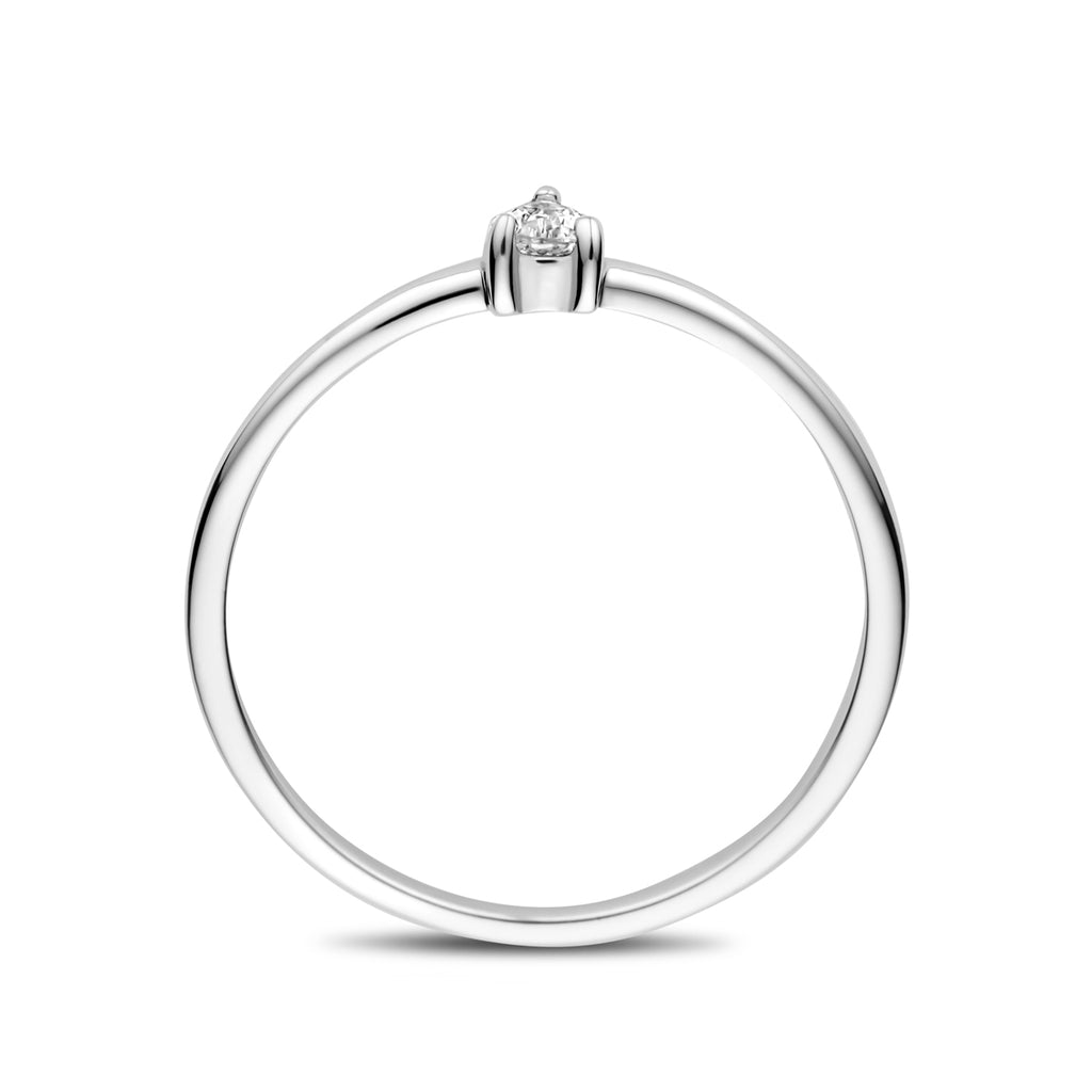 Valora – Peer Ring Zirkonia – 925 Zilver Zijkant