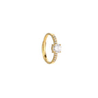 Victoria - Gouden Zirkonia Ring - Stainless Steel