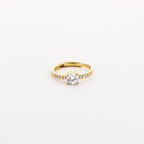 Victoria - Gouden Zirkonia Ring - Stainless Steel 2