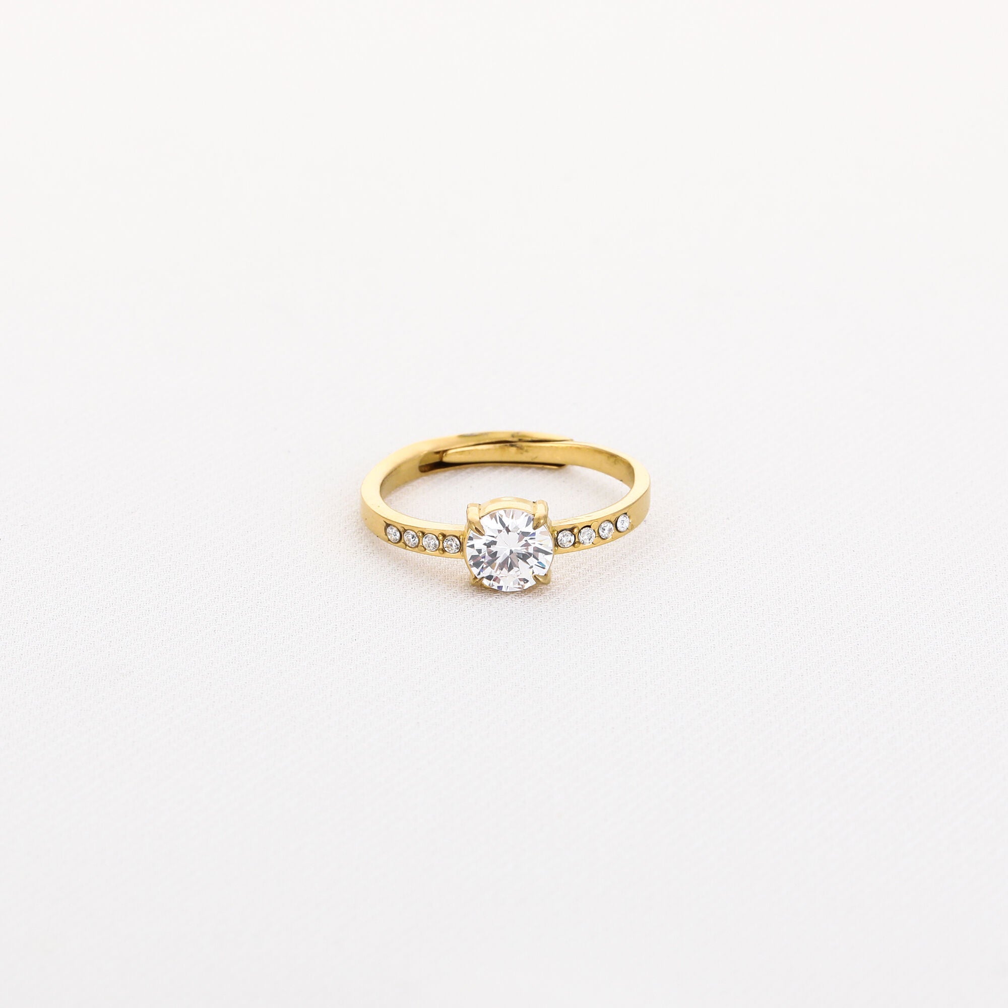 Victoria - Gouden Zirkonia Ring - Stainless Steel 2