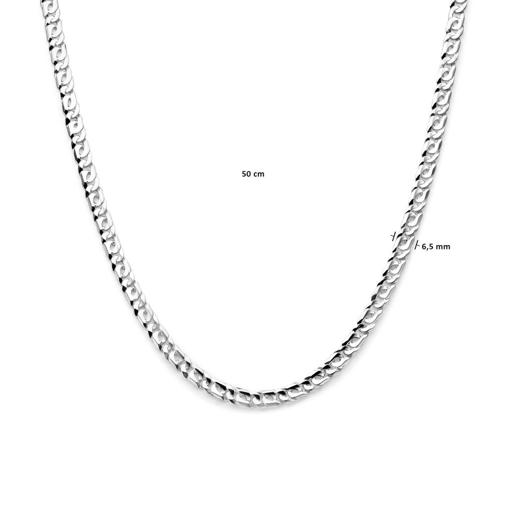 Vittorio – Fantasie Ketting – 925 Zilver Afmeting