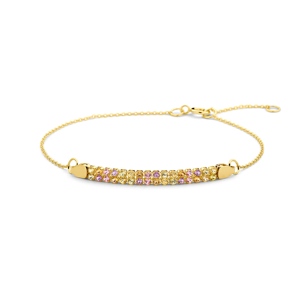 Viviana - Armband Kleurstenen - 14K Geelgoud