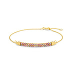 Viviana - Armband Kleurstenen - 14K Geelgoud Paars/Blauw