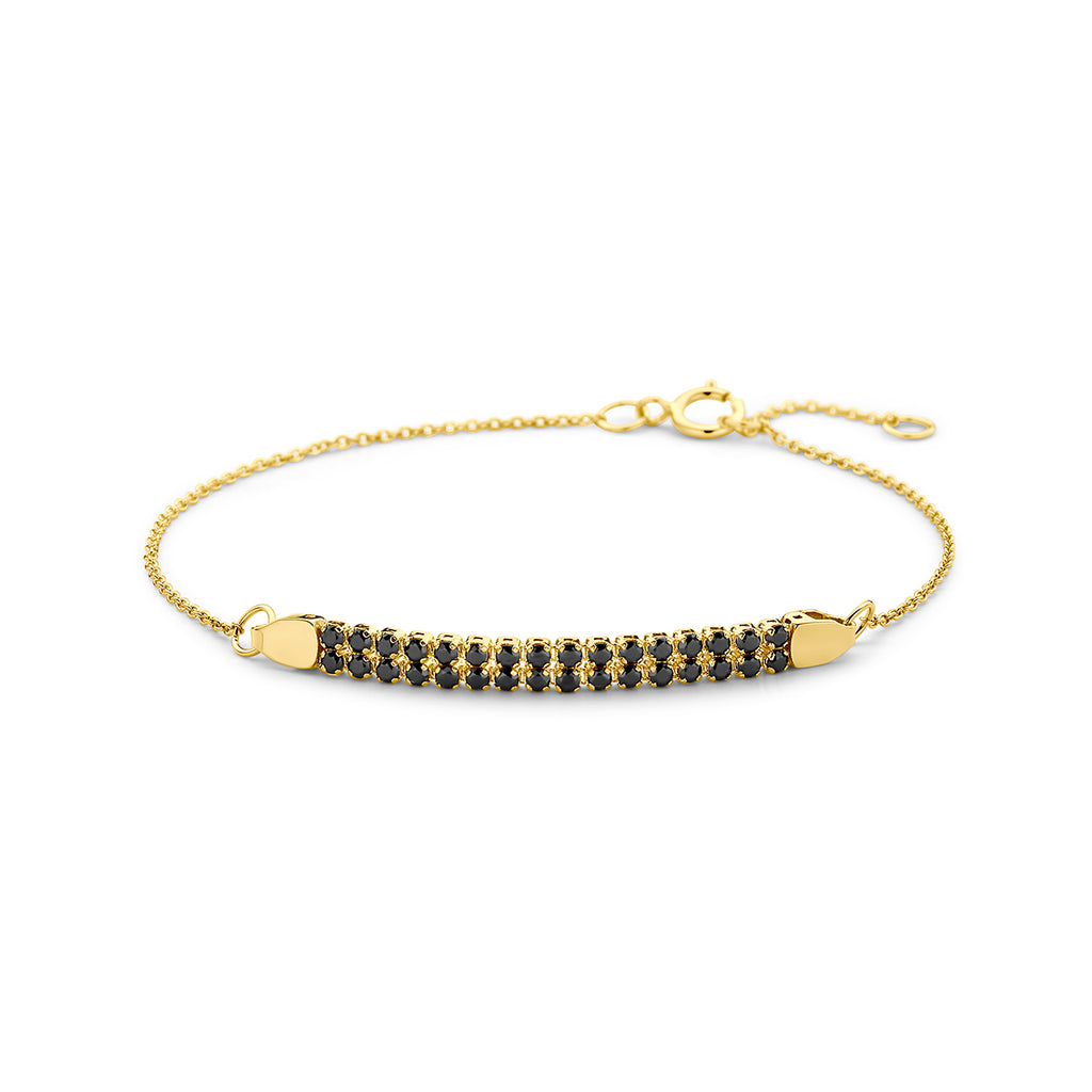 Viviana - Armband Kleurstenen - 14K Geelgoud Zwart