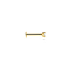 Zirette - Gouden Helix Oorbel 14K Geelgoud - Zirkonia 2.5mm Zijkant