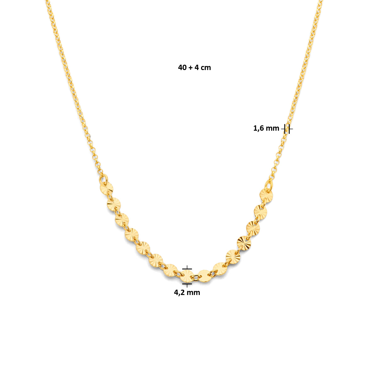 Ketting rondjes gediamanteerd