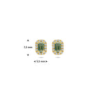 Azurina - Oorknoppen met Amethist en Diamant - 14K Geelgoud