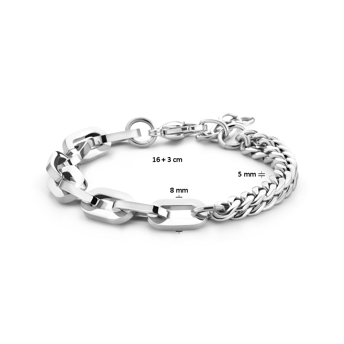 Armband gourmette en paperclip