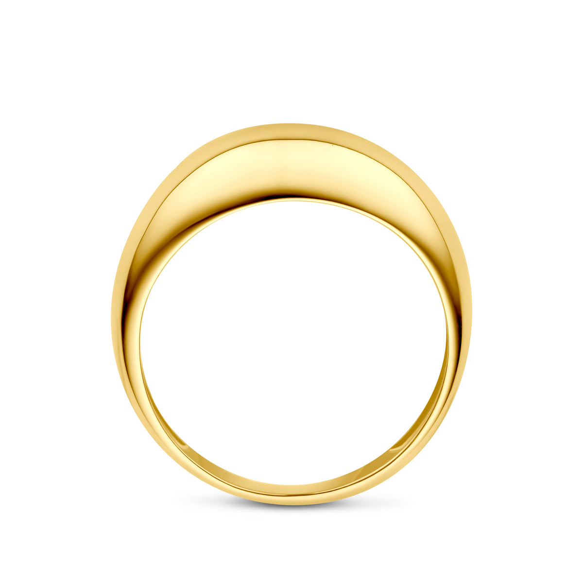 Ballonetta 14 karaat geelgouden statement ring zijaanzicht voor vrouwen - City Juwelier