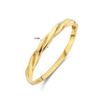 Bovenaanzicht Spiralina gouden ring met uniek gedraaid design - City Juwelier