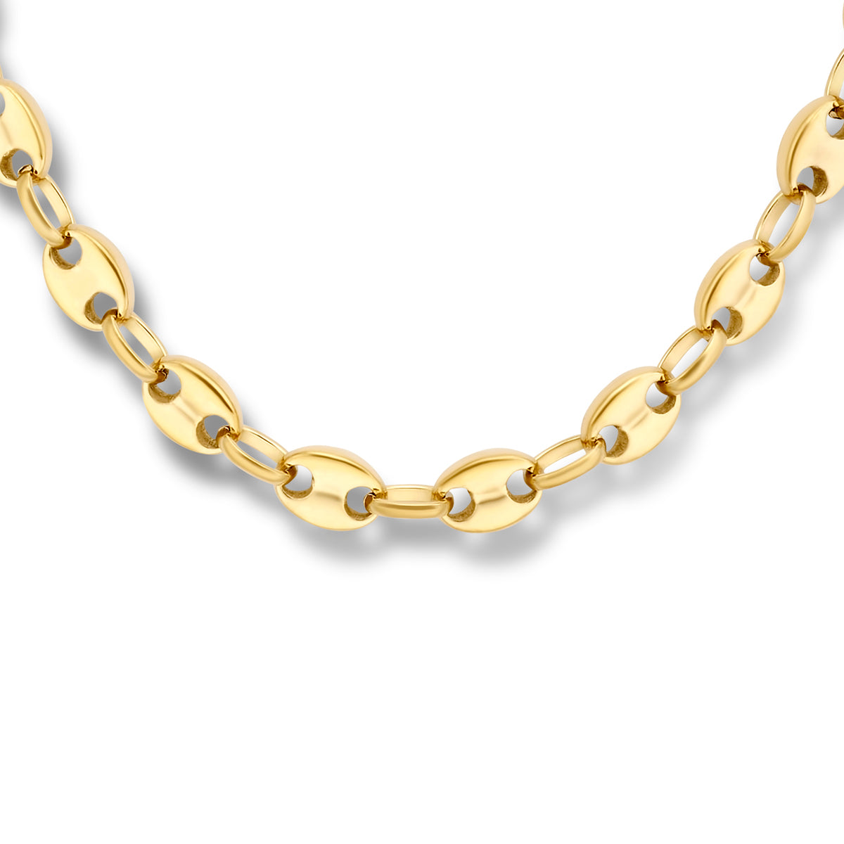 Cafelina goudkleurige koffieboon ketting voor vrouwen - vooraanzicht - City Juwelier