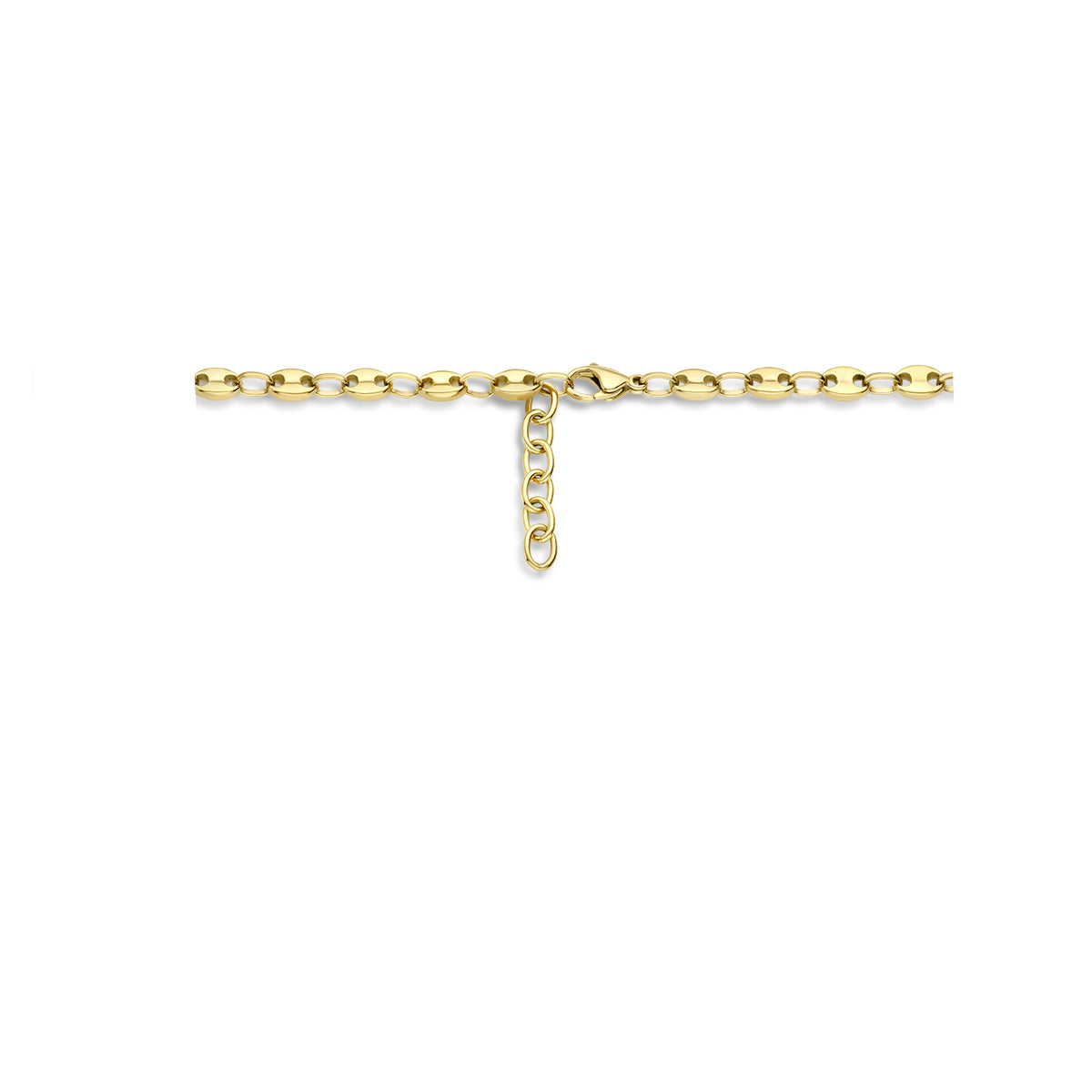 Cafelina ketting met karabijnsluiting en extensie - detail foto - City Juwelier