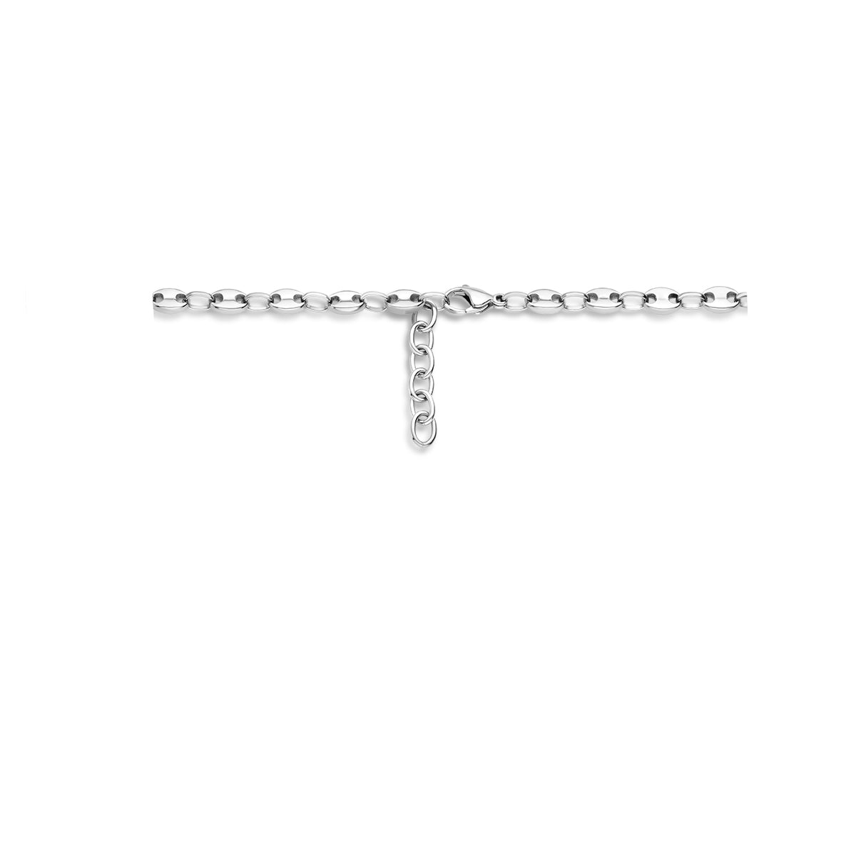 Cafelina ketting met karabijnsluiting stainless steel - City Juwelier