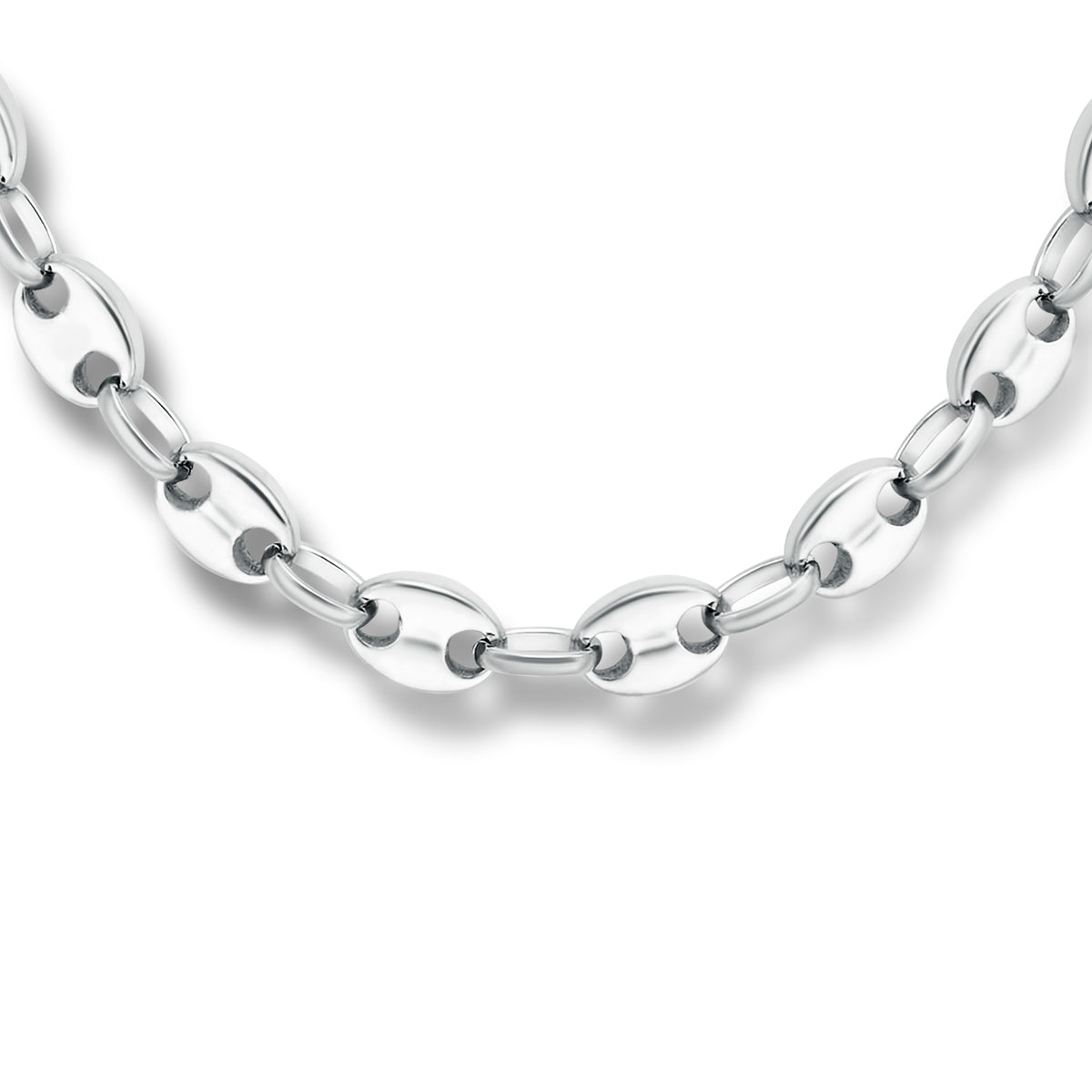 Cafelina schakel ketting met koffieboon patroon voor vrouwen - City Juwelier