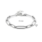 Close-up 925 sterling zilveren schakelarmband voor dames - City Juwelier