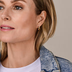 Close-up gouden oorbellen stainless steel 18mm - City Juwelier