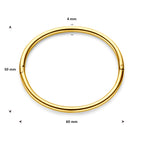 Close-up hoogglans afwerking gouden bangle - City Juwelier