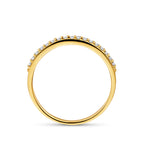 Close-up lab grown diamant 0.17ct in gouden ring - City Juwelier