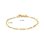 Close-up van 14K gouden armband met karabijnsluiting voor kinderen - City Juwelier