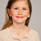 Close-up van Coravienna hart hanger in 925 zilver met emaille afwerking - City Juwelier