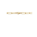 Close-up van synthetische parel hanger aan gouden ketting - City Juwelier