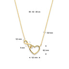 Close-up van veersluiting 14K gouden halsketting - City Juwelier