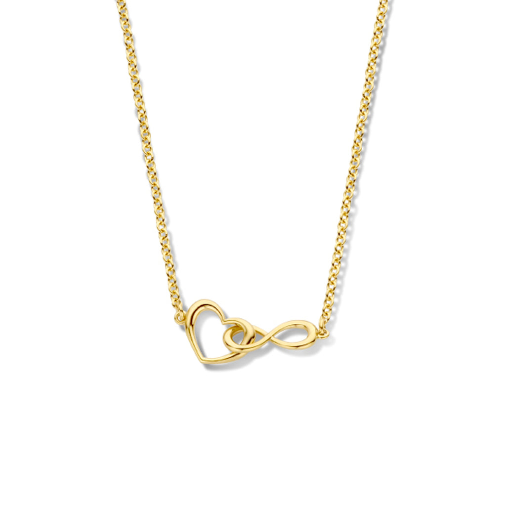 Coeuréline gouden ketting met hart en infinity symbool voor vrouwen - City Juwelier