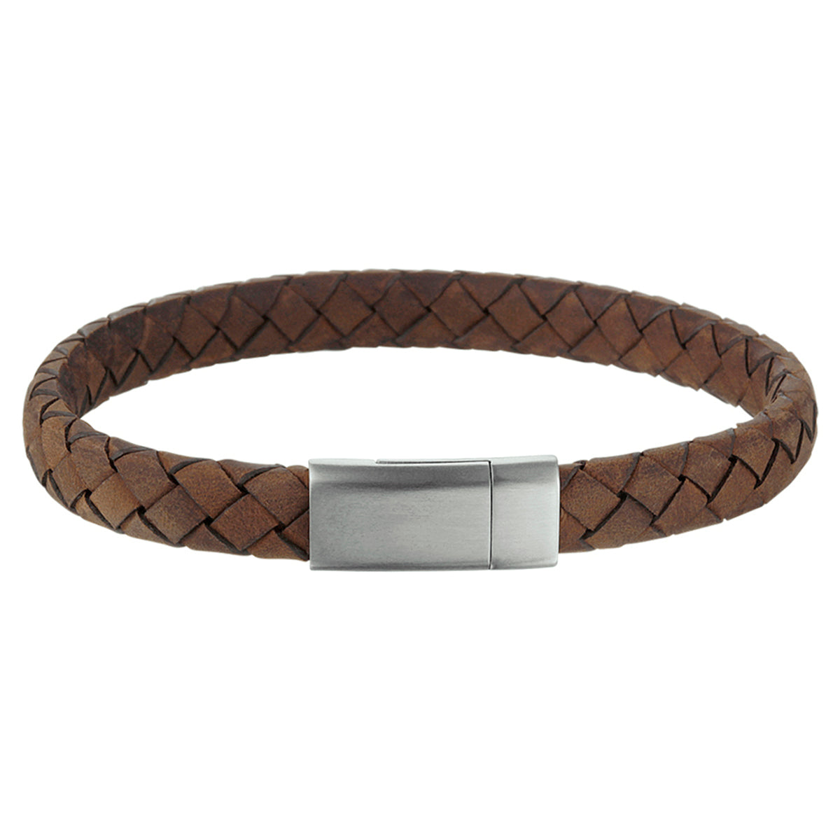 Coriano leren heren armband met stainless steel schakels - City Juwelier