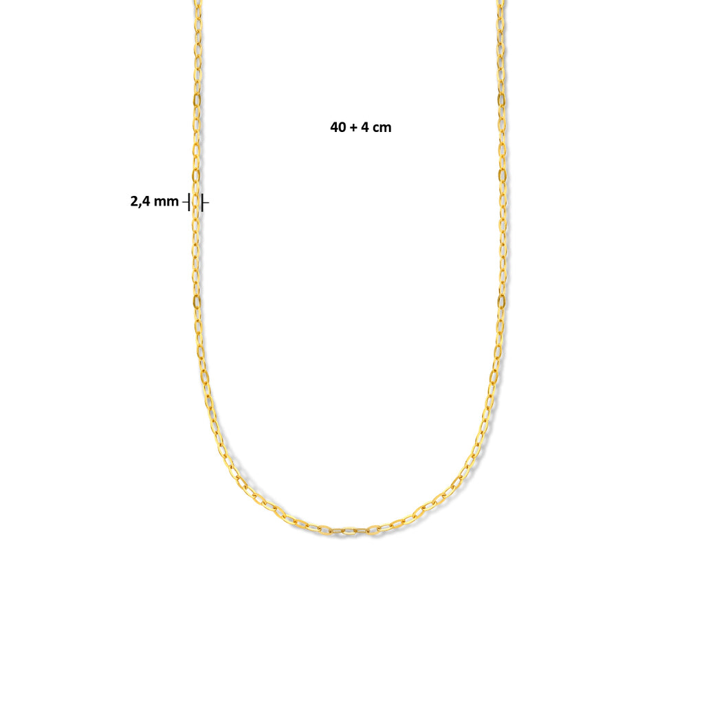 Ketting paperclip plat