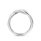 Dames zilveren ring met brede schakels - zijaanzicht detail - City Juwelier
