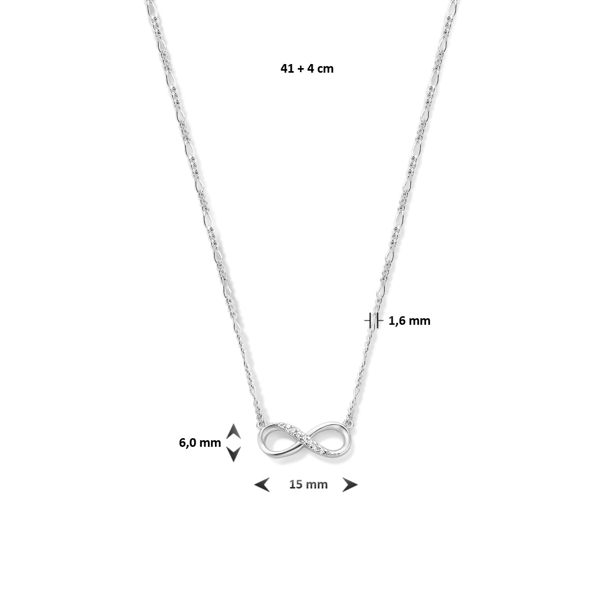 Eterna – Infinity Armband Zirkonia - 925 zilver