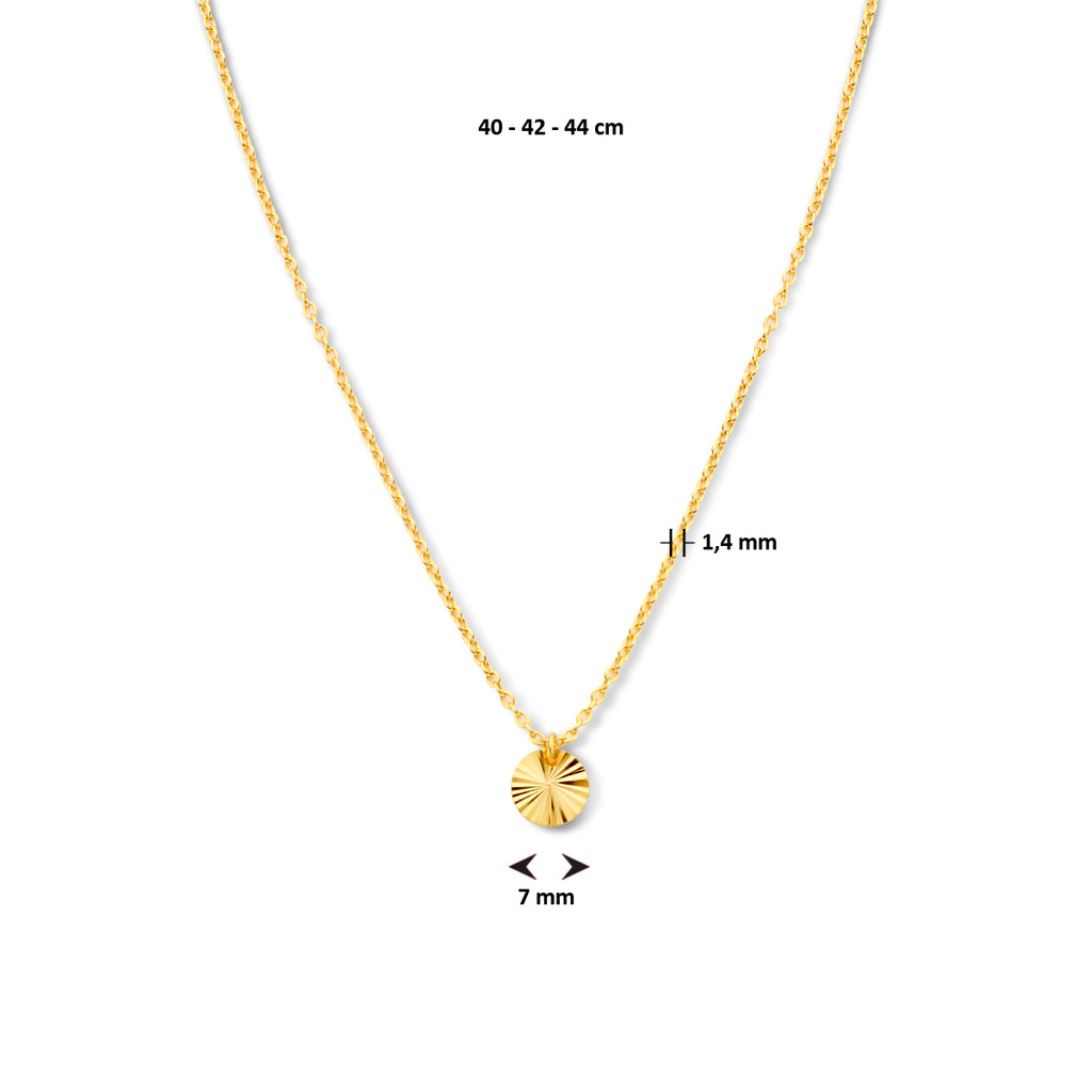 Ketting rondje gediamanteerd