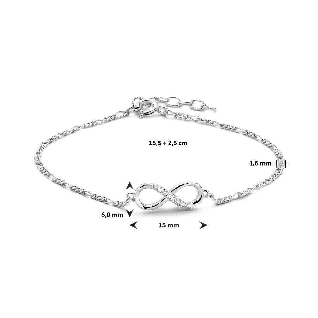 Eterna – Infinity Armband Zirkonia -  925 Zilver
