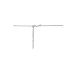Detail gerhodineerde 925 zilver hart ketting met rode steen - City Juwelier